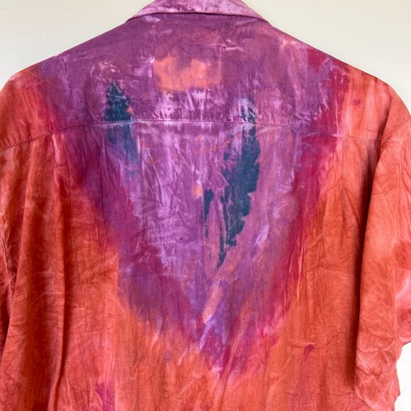 Hand-painted Cotton Short-Sleeve Shirt, Unisex, by Sloop Jones - Picture 8 of 10